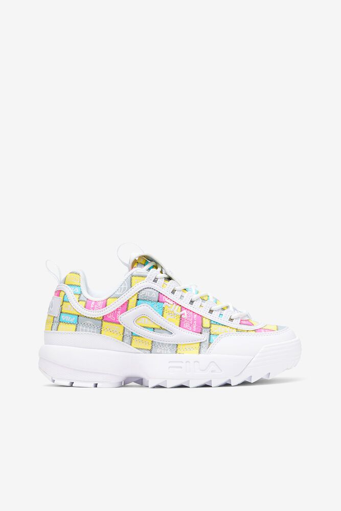 Fila Sneakers Womens White - Disruptor 2 Patchwork - Philippines 2561908-HA
